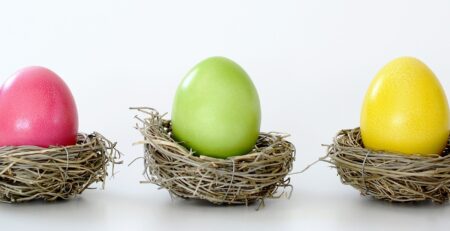 coloured easter eggs