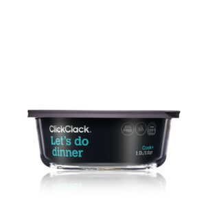 Cook+ Round Heatproof Glass Container <br>0.9L/1QT