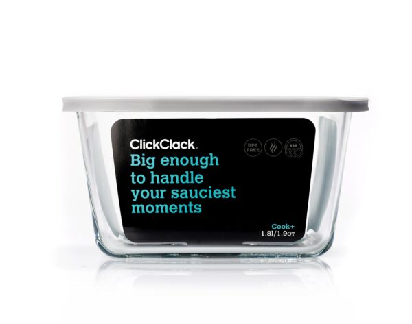 Cook+ Rectangle Heatproof Glass Container - 1.8L/1.8QT